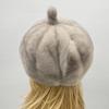Luxury Mink Fur Hats for Women Winter Warm Solid Genuine Fur Cap High Quality Female Fur Hat