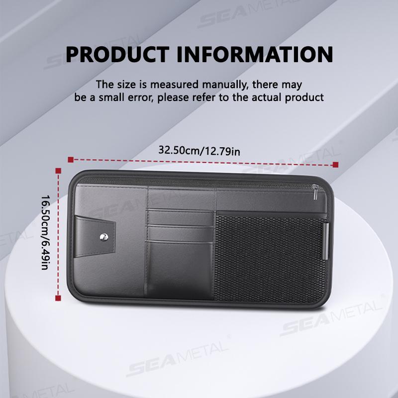 Car Visor Storage Bag, Multifunctional Car Glasses Holder, Car Driver's License Bag Card Ticket Storage Bag