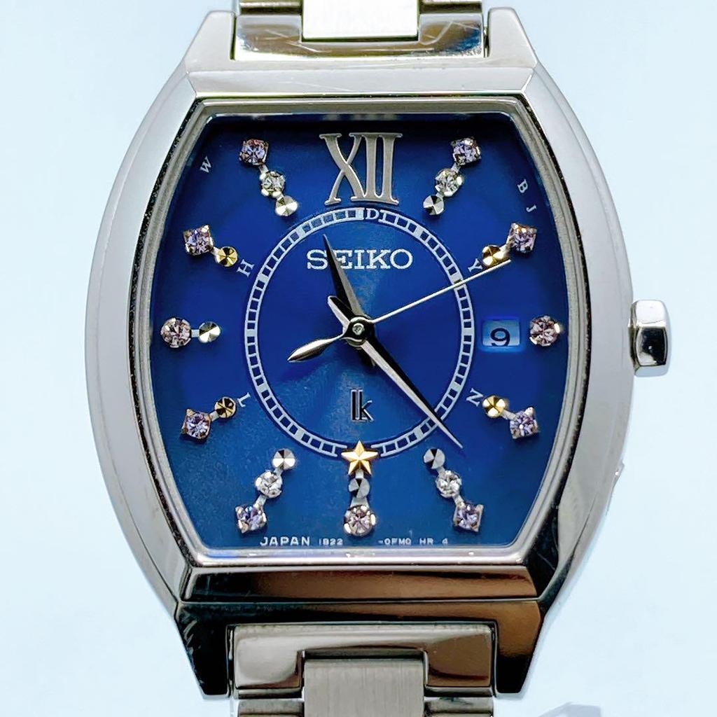 [USED] 433 Seiko Lucia 1B22-0BC0 Tonneau Date Solar Watch