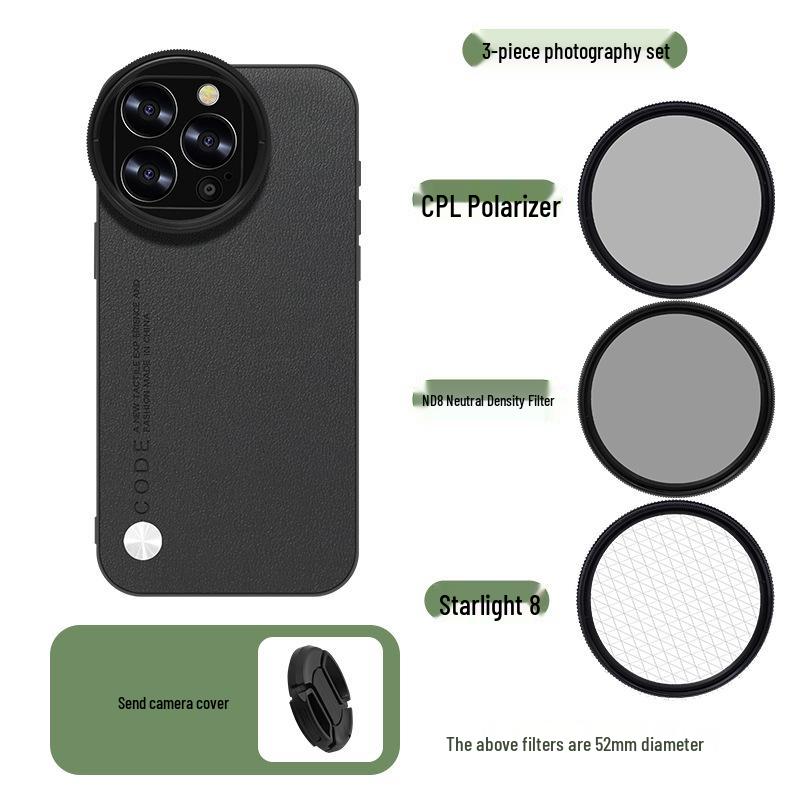 Apple iPhone 13 Pro Lens Filter Case - 52mm CPL Lens Set
