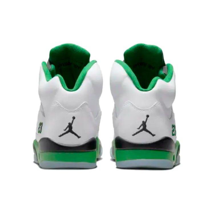 Air Jordan 5 Retro Lucky Green Women Sneakers White Black Ice-Blue DD9336-103