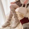 Acrylic Blend Knee High Socks Stretch Leg Covers Vintage Boot Cuffs  For Women Girls