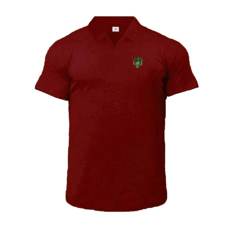 Do The Work  Muscleguys Fashion Slim Fit Breathable Mens Lapel Summer Thin Casual Printed Cotton Streetwear Korean Polo Shirt