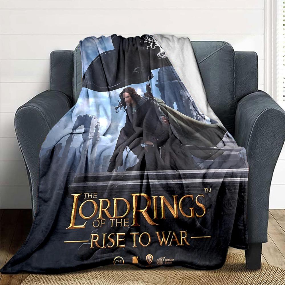 1pc The Lord of the Rings Rise To War Flannel Blanket Soft Warm Throw for Home, Office, Travel, All-Season Cozy Bedding Gift L1395