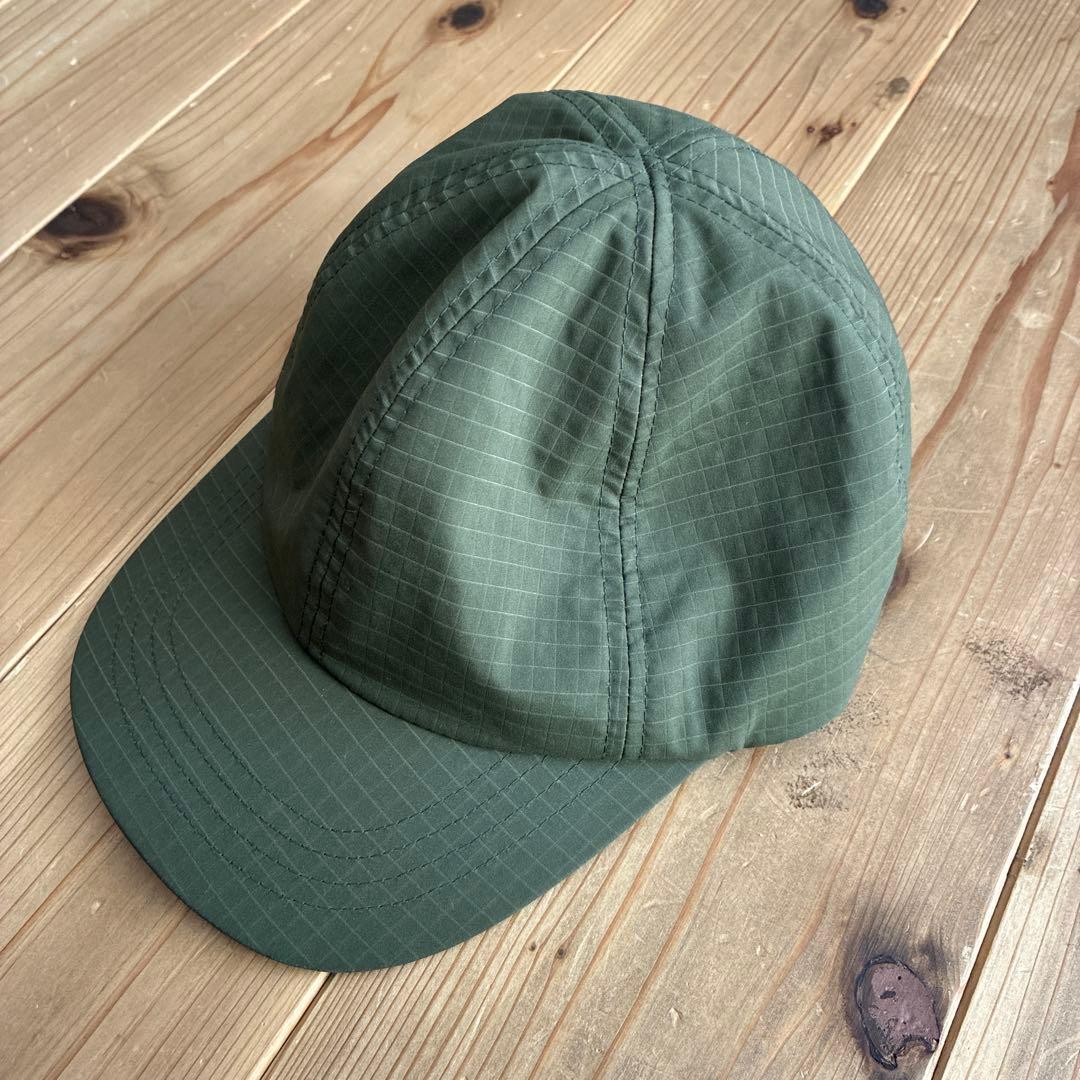 Used BEAMS ripstop fabric cap olive