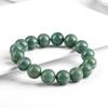 Natural A-Grade Ice-Type Green Jade Round Beads Bracelet for Men & Women