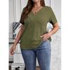 BITCED Women's Fashion Casual Solid Color Print Short Sleeve V Neck Blouses & Shirts