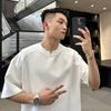 Mens Loose Solid Color Casual Short Sleeve T Shirt