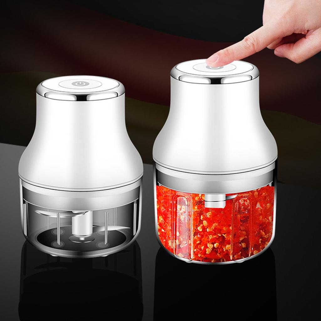 USB Rechargeable Mini Garlic Chopper Powerful Food Processor for Vegetables and Meat Wireless Mincer Kitchen Appliance