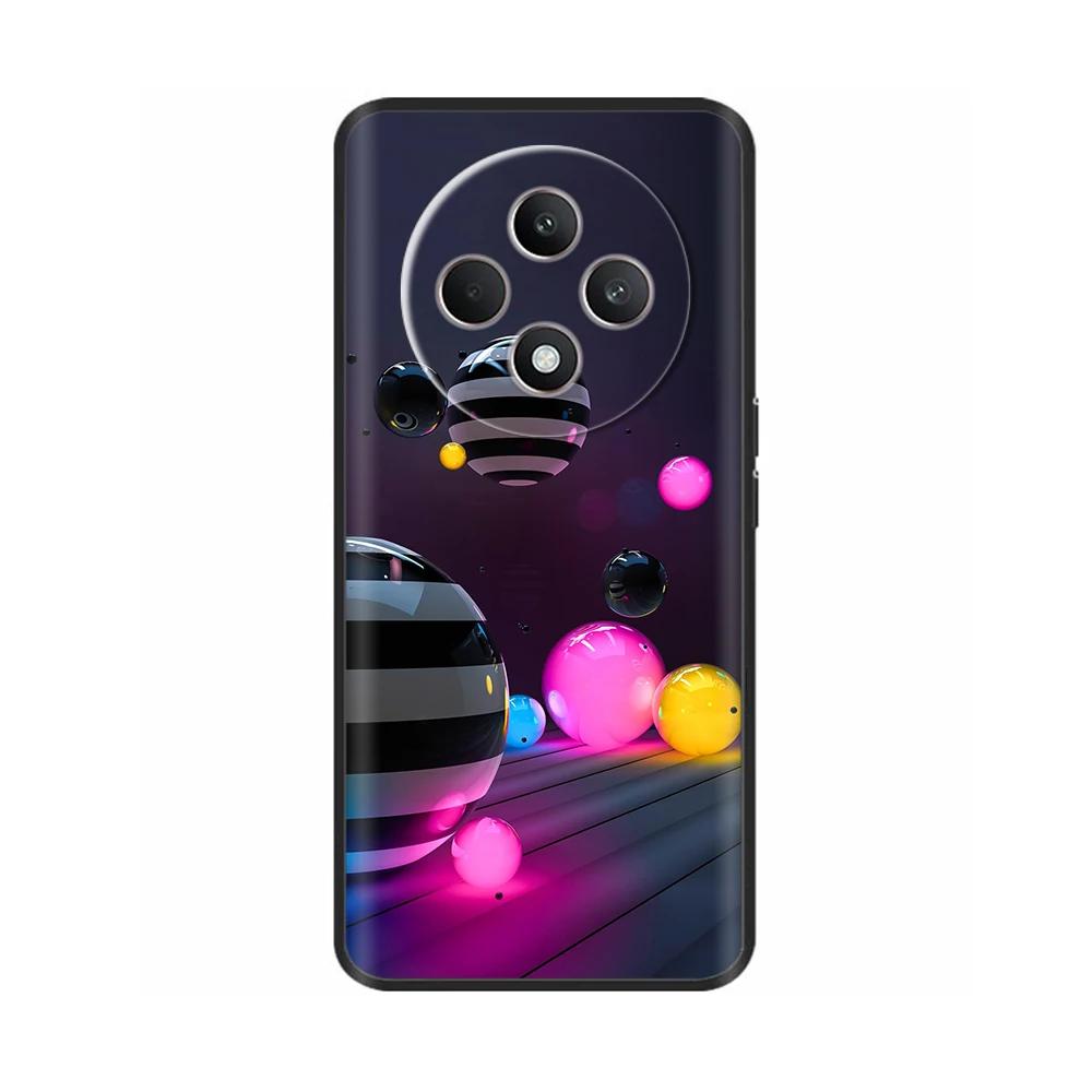Für Oppo Reno12 F Hülle CPH2687 Cover Niedliches Liebesherz Weiche Schwarze Silikon Schutzhüllen für Reno 12F Reno12F 5G 2024 Fundas