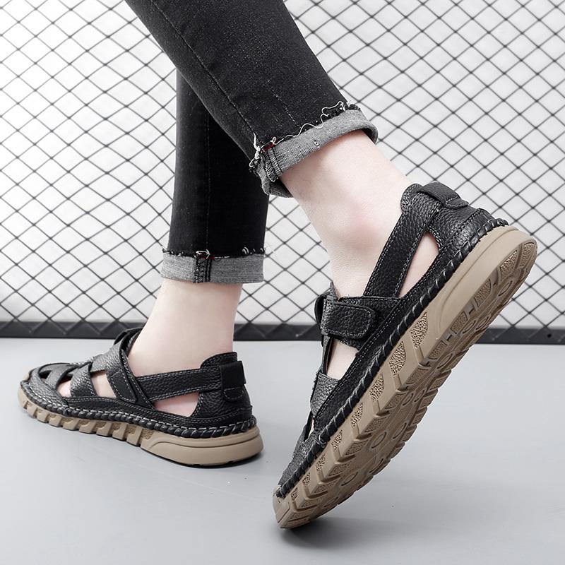 Fashion Men's Summer Roman Sandals Comfortable Work Shoes Platform Hollow Breathable Platform Outdoor Walking Shoes Hot Selling 38-46