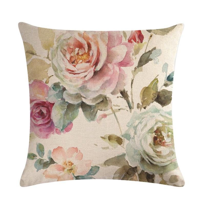 45x45cm ptaki i kwiaty Sofa dekoracyjna poszewka na poduszkę poszewka na poduszkę pościel 45*45 rzuć poduszka Home Decor poszewka na poduszkę