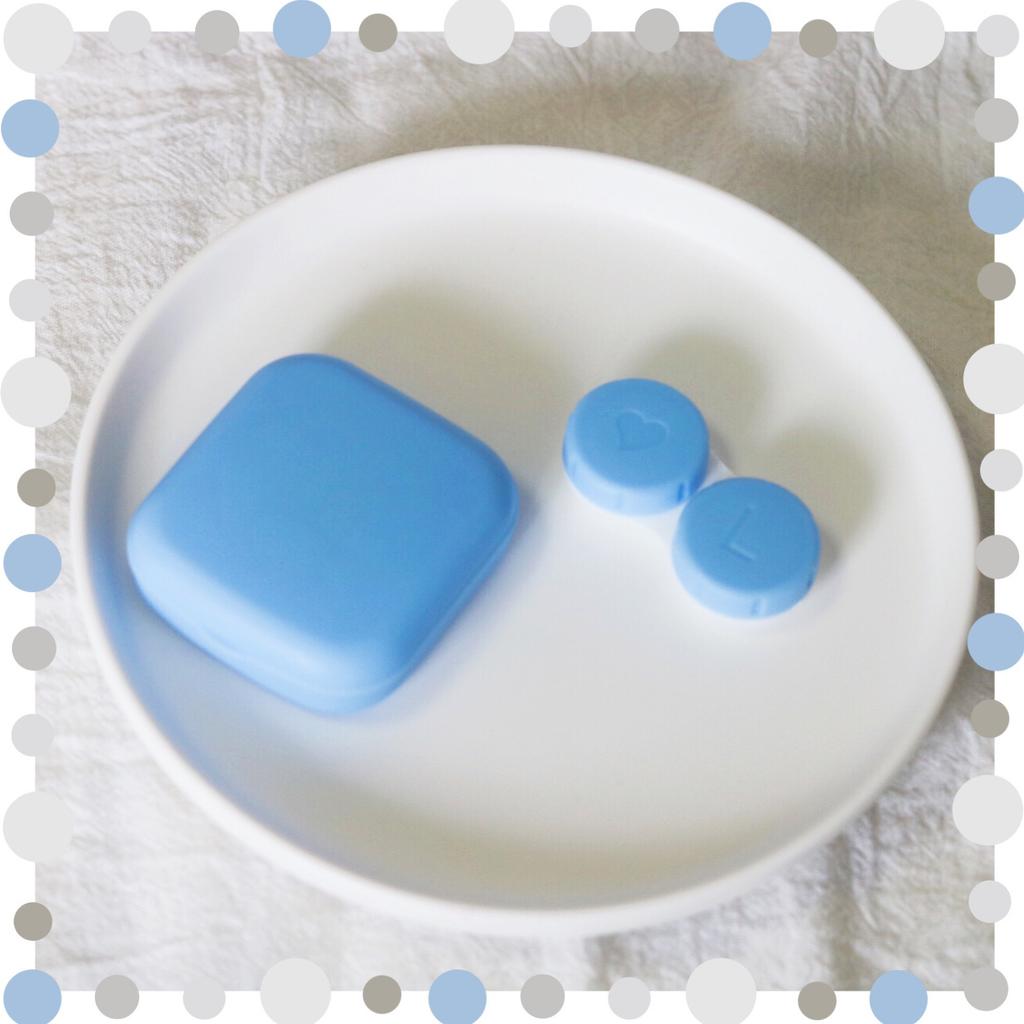 Kontaktlinsenbehälter Mehrfarbig Tragbare Mini-Kontaktlinsenbox mit Spiegel Pinzette Lösungsflasche zur Reinigung von Augenproteinen