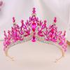 DIEZI Corona Tiara Barocca Vintage con Cristalli AB per Donne Ragazze Matrimonio Festa Elegante Lusso Corona di Strass Acconciatura Gioielli