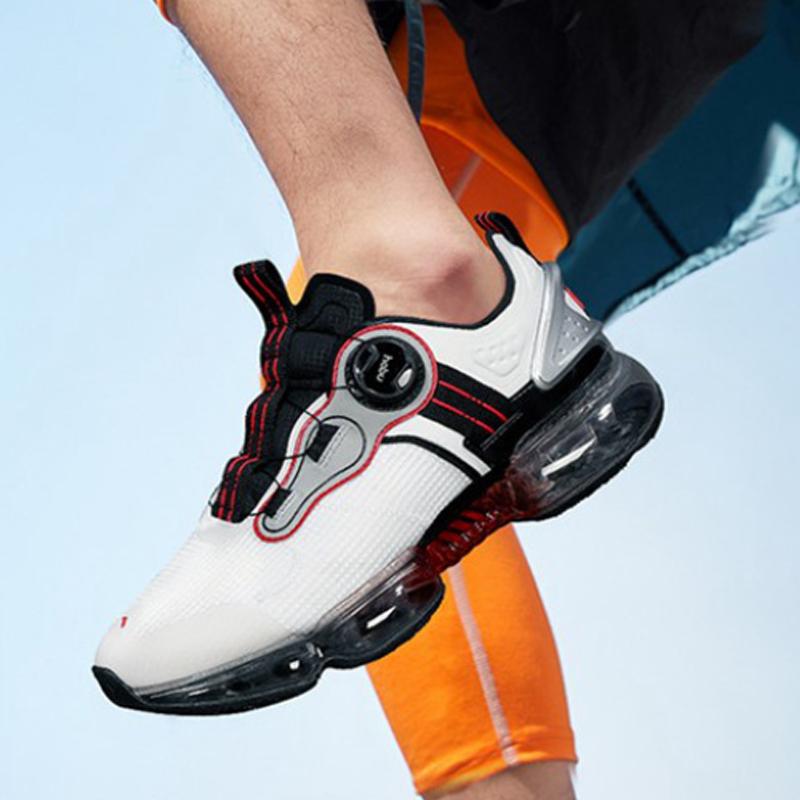 Anta Textile, Synthetic Leather Cushioning Slip Resistant Abrasion Resistant Low Top Running Shoes Men's White Red 112035596-1