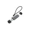 Conceptronic BIAN05G Lettore Di Schede USB 3.2 Gen 1 Type-A/C MicroSD SD SDHC SDXC Grigio
