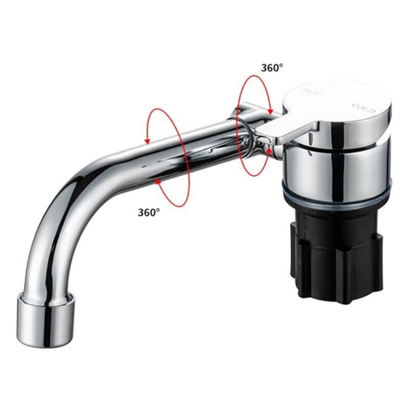 1Piece Faucet High-end Folding Faucet Water Tap 360 Degree Cold Hot Water Faucet for Marine Boat Yacht
