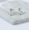 European and American Rhombus Stud Earrings with Smooth Surface