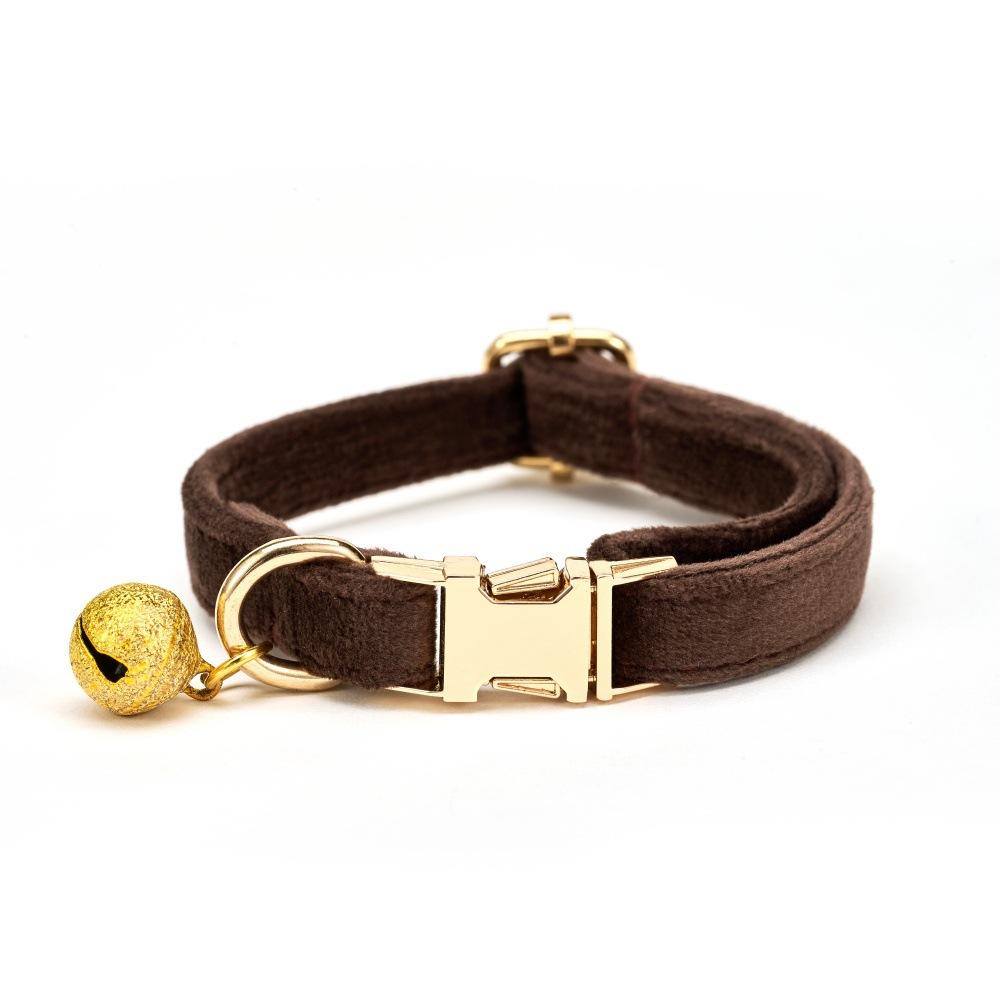 Personalized Plush INS Wind Velvet Cat Collar Velvet Cat Collar Luxury Cat Collar Cat Collar with Name Plate Bell Bow Tie New
