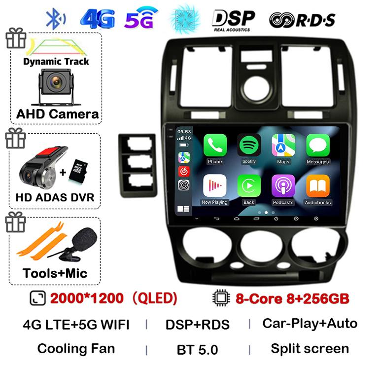 Android 14 Carplay Auto WIFI+4G For HYUNDAI GETZ 2002-2011 LHD/RHD Car Radio Multimedia Player GPS 360 Camera Stereo DSP Audio