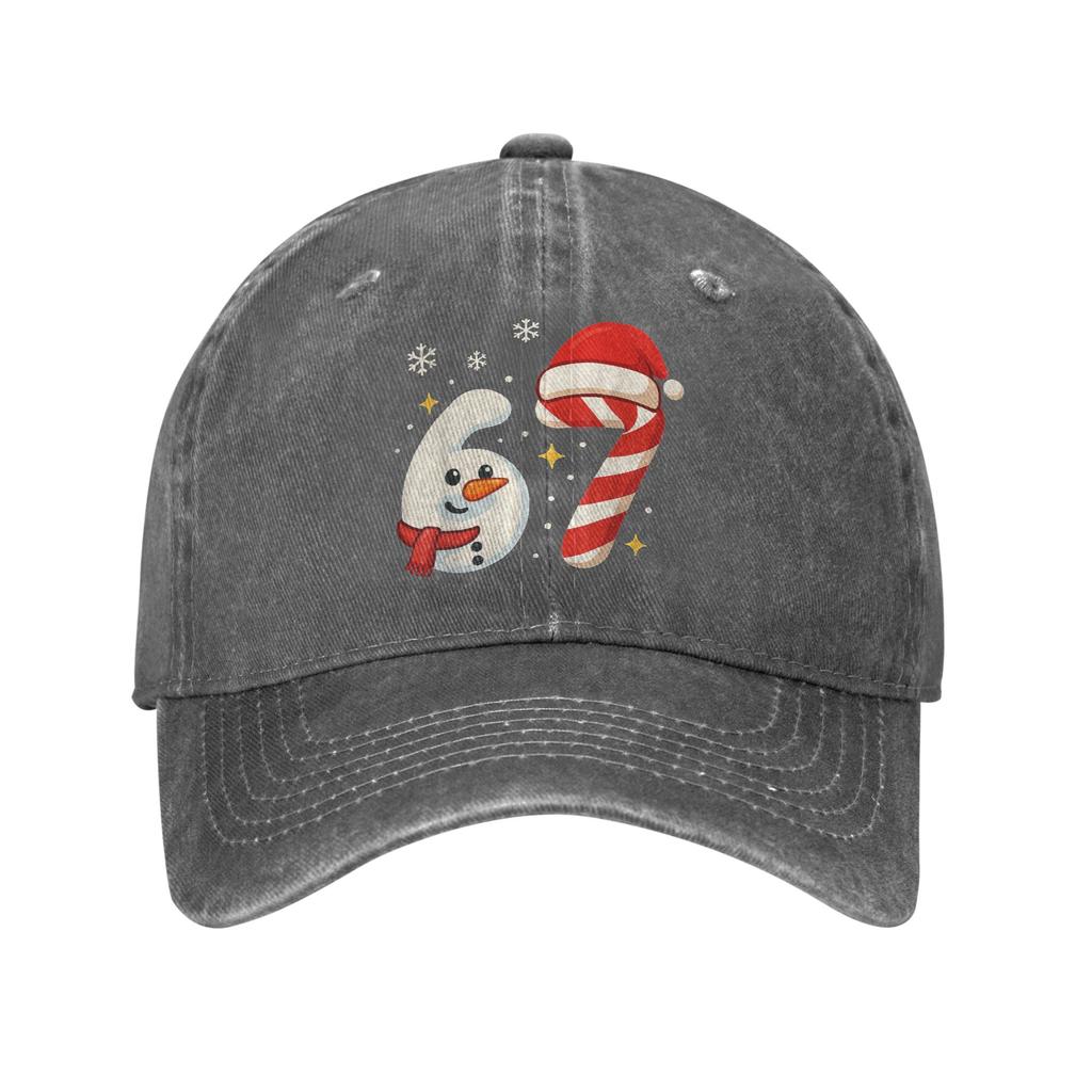 6 7 Meme Christmas 67 Six Seven Snowman Casual Baseball Cap Tennis Skate Hip Hop Hats Summer Hot Sale Women y2k Baseball Caps