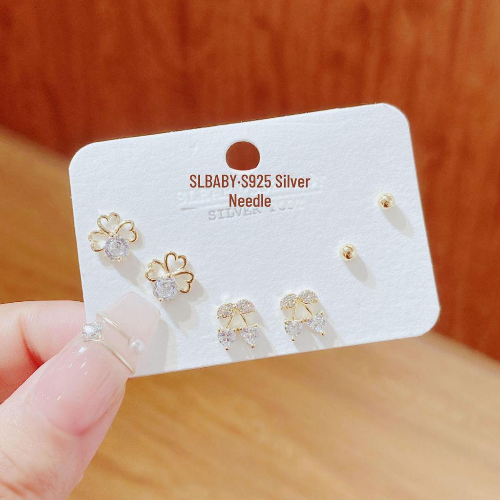 2025 Women's Light Luxury Earrings Set: High-End 925 Silver, Niche Design for Daily Matching