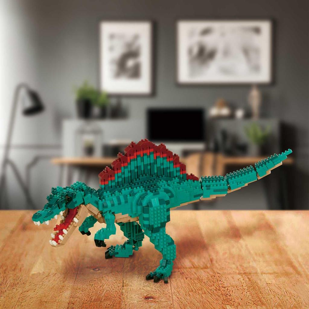 Kawada Nanoblock Dinosaur DX Spinosaurus NBM-062, 4.5 X 28 X 21 Cm, Ages 12 and Up, Interior Decoration, Hobby, NBM-062