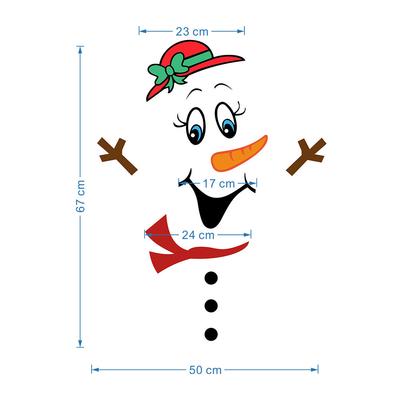 Adesivi Magnetici da Frigo Pupazzo di Neve Natalizio Decorazione Buon Natale