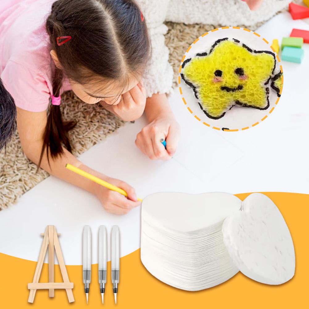 10Pcs Foam Texture Painting Paper Magic Puffy Paint Paper Puffy Popcorn Drawing Texture Painting Kit 3D Art Drawing Sponge Paper