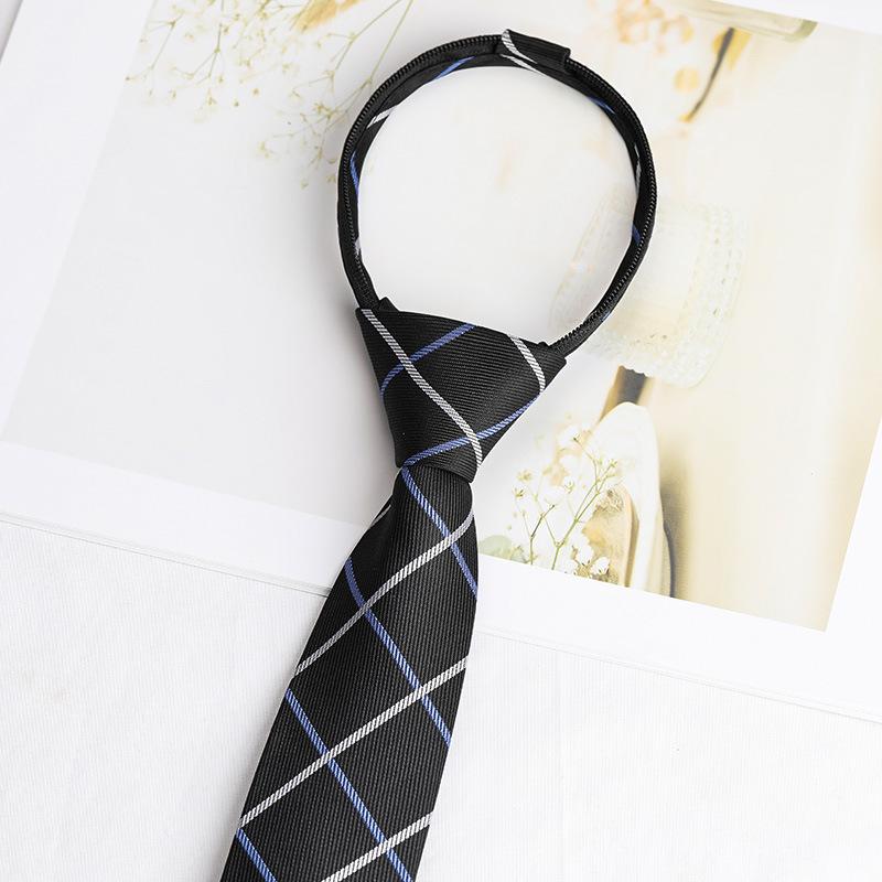 

6Cm No-Play Dress Business Short Tie Groom Wedding Men S And Women S Zipper-Type Easy-Pull Tie
