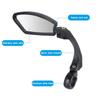 Stainless Steel  Lens Handlebar Rear View Mirror Left Side Bike Folding Rearview  Riding Gear