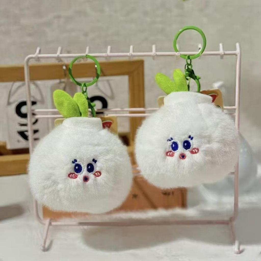 Fruit & Veggie Plush Keychain: Durian, Watermelon, Banana Charms for Kids