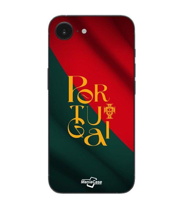 Maniacase Hülle Für Iphone 16E portugal flagge schwarz