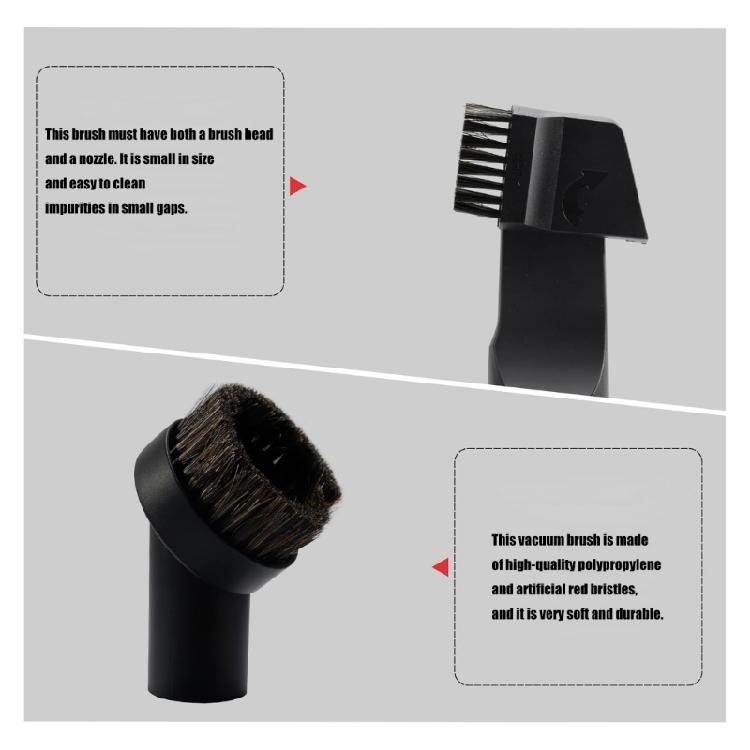 Vacuum Cleaner Accessory Set Nozzles 32mm Crevice Nozzle Car Nozzle Upholstery Brush Dust Hair Removal Accessories