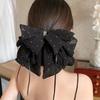 Korean Polka Dot Bow Claw Hair Clip - High-End Cloud Bubble Design for Women