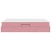 Storage Bed with Mattress Pink 140 x 200 cm Velvet