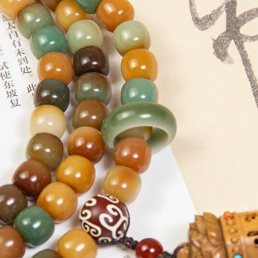 Bodhi Seed 108 Beads Buddhist Rosary Necklace for Men and Women