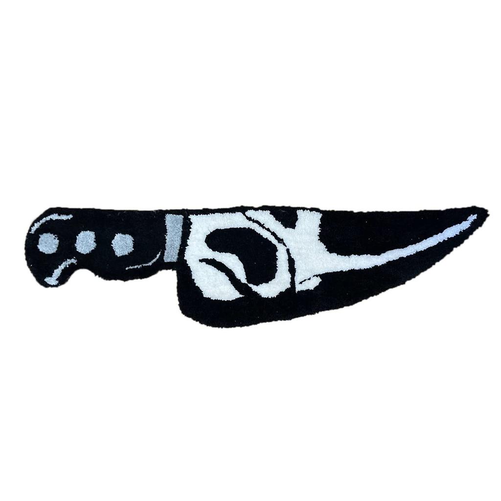 Skull Knife Carpet Horror Scary Scream Bedside Rug Wear Resistant Cashmere Home Welcome Decor