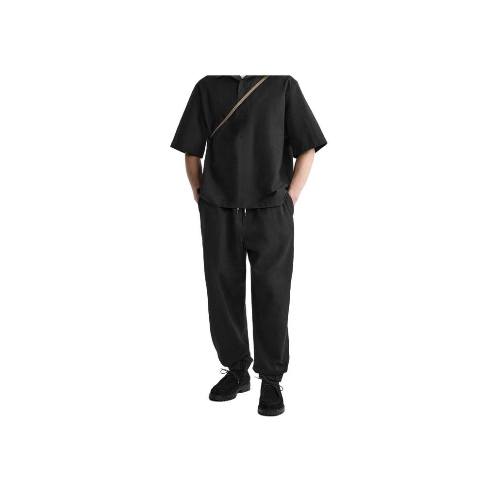 Zara Comfortable Solid Color Simple Versatile Casual Pants Men bottoms Black 4758635-800