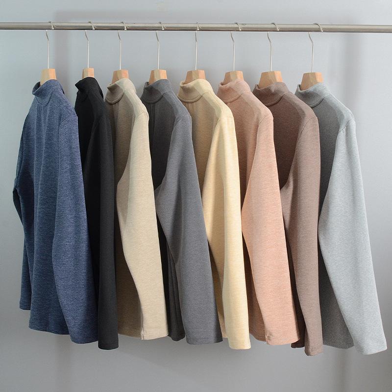 Men's Women's WInter Autumn Woollen Natural Silk Turtleneck Sweater Thermals Undershirts Blouse Tops T-Shirts For Men Korean Clothes