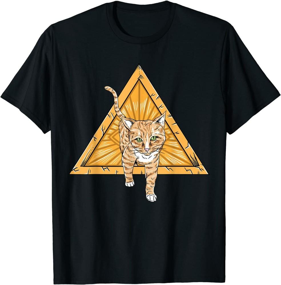Funny Illuminati Eye of Cheeto The Cat T-Shirt S
