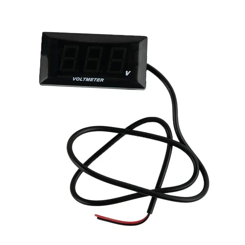 DC 12V Digital Car Voltmeter Automotive Voltage Meter Red Motorcycle Vehicle LED Display Voltage Tester