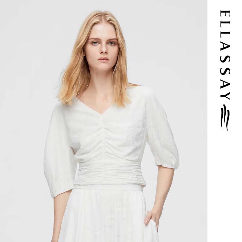 ELLASSAY Women's Vintage Cropped Blouse