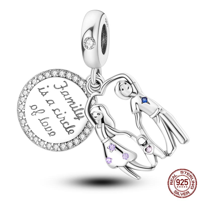 New In Real Copper Boys And Girls Bicycle Charms Beads Fit Qikaola Original Bracelets Fine Diy Jewelry Making