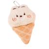 Keychain Pendant Soft Fluffy Ice Cream Shape Charm Key Chain Multi-Functional Key Holder Girl Stress Relief Gift