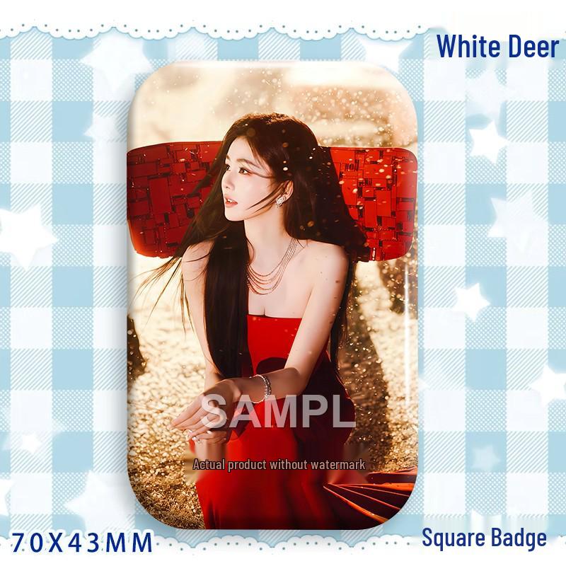 

Брошь-значок квадратный веер Бай Лу Подвеска для Ita Bag Декорация 70x43MM Badge - Glossy