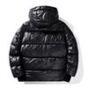 2025 Winter Warm Jacket Men's Trendy Brand Black Gold Bright Waterproof Warm Parka Short Women's Casual Down Cotton Padded Coat