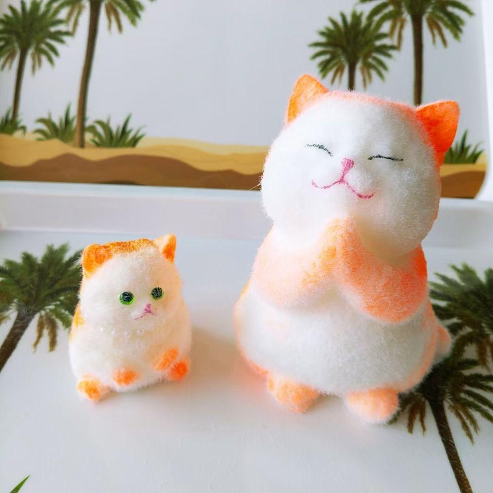 Hayvan Büyük Kedi Bebek Sıkma Oyuncak Yavaş Geri Tepme Kedi Fidget Oyuncak Mini Süsler
