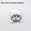4Pcs For Volkswagen R-Line R GTI Polo Passat T5 Golf Scirocco 56mm 65MM Car Wheel Stickers Center Hub T17 Cap Car Emblem Badge Decal