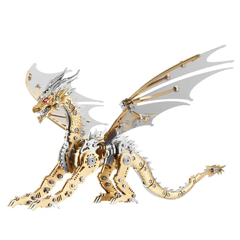 3D Dragon Metal Puzzle Adult Edition Steampunk Mechanical Diy Assembly Model Kit Steel Warcraft Assembly Handmade Toy